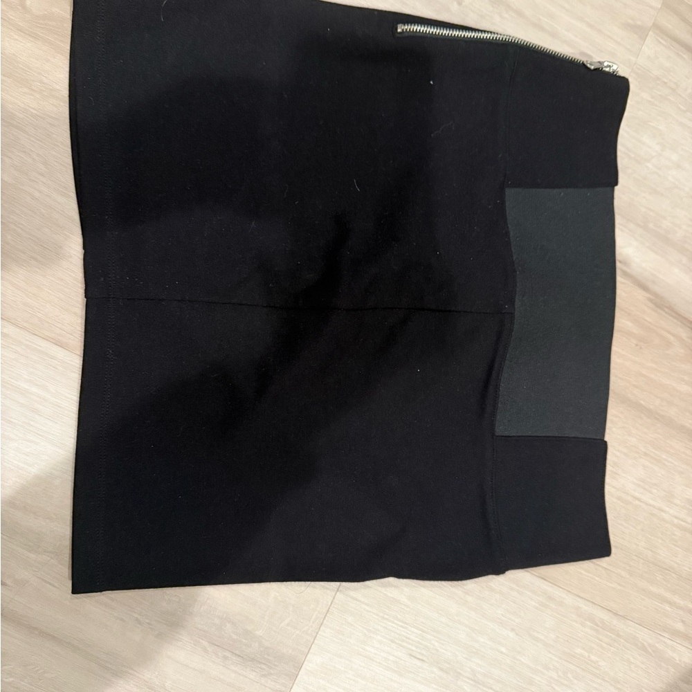 Black Mini Skirt with Zipper Detail
